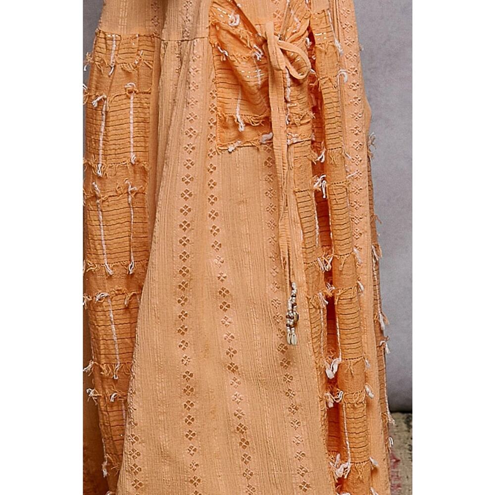 POL Boho Ruffle Contrast Shell Trim Wide Leg Pants - Picture 4 of 5
